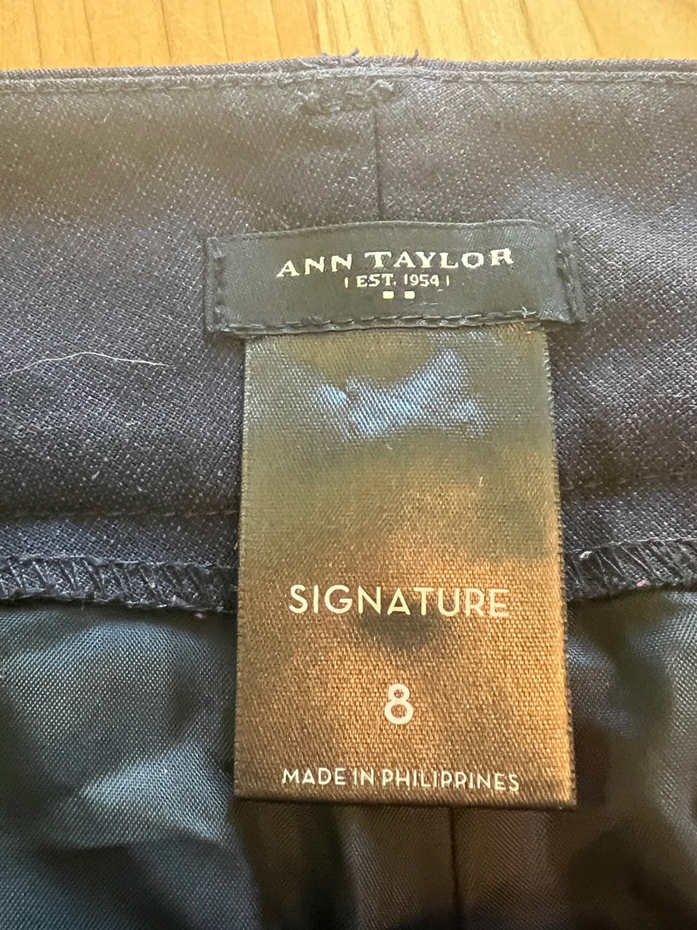 Ann Taylor Brown Straight-Leg Dress Trousers - Picture 2 of 7